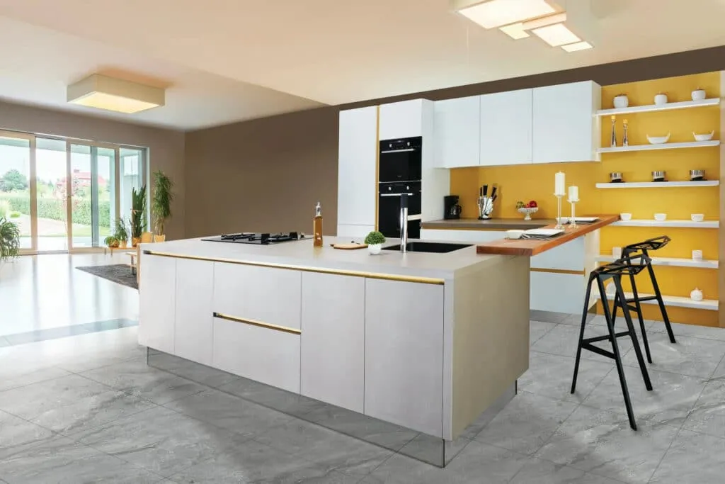 modern island kitchen layout