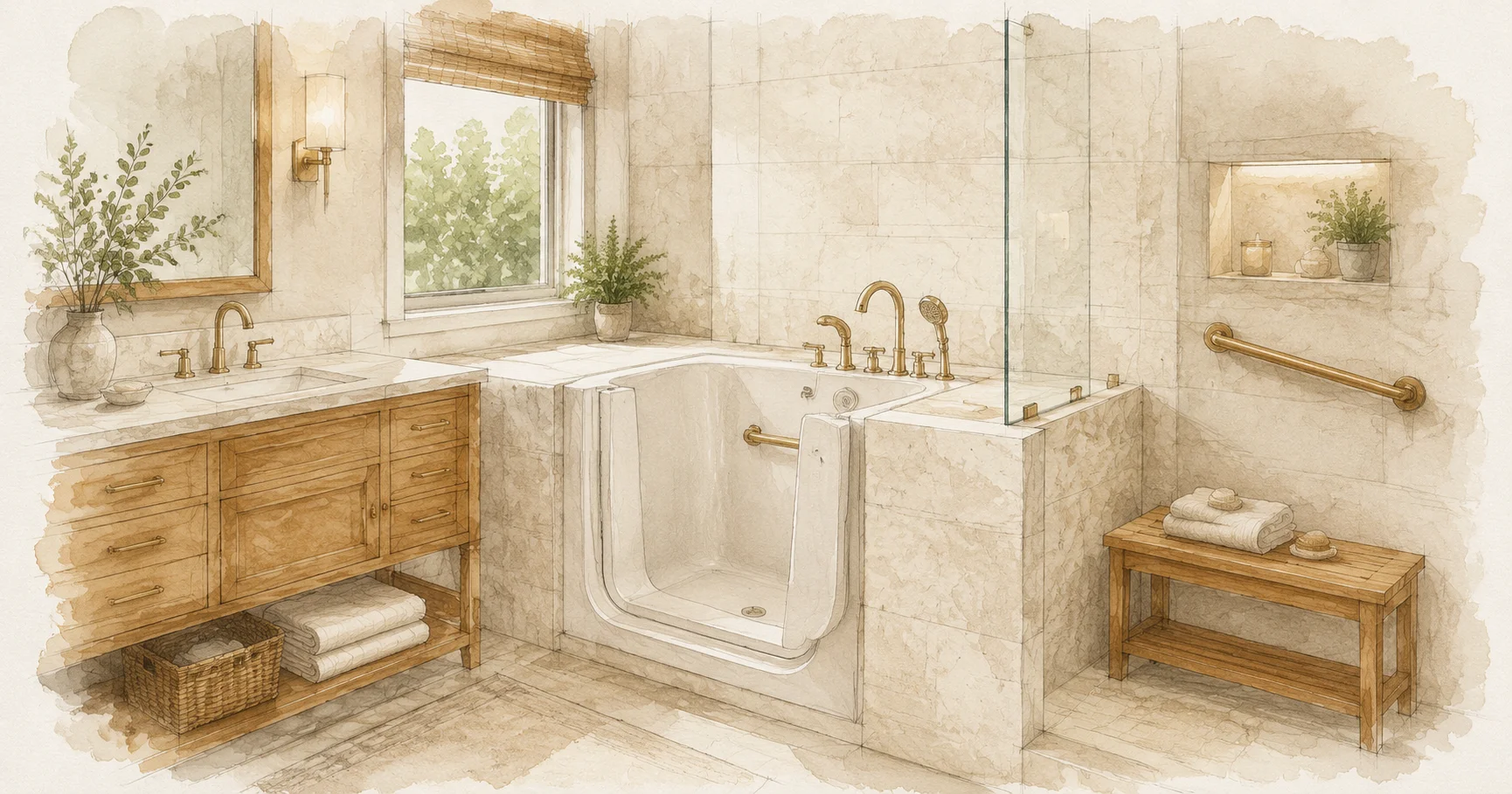 9 Ideas to Integrate an Accessible Walk-In Tub into a Luxury Spa Bathroom