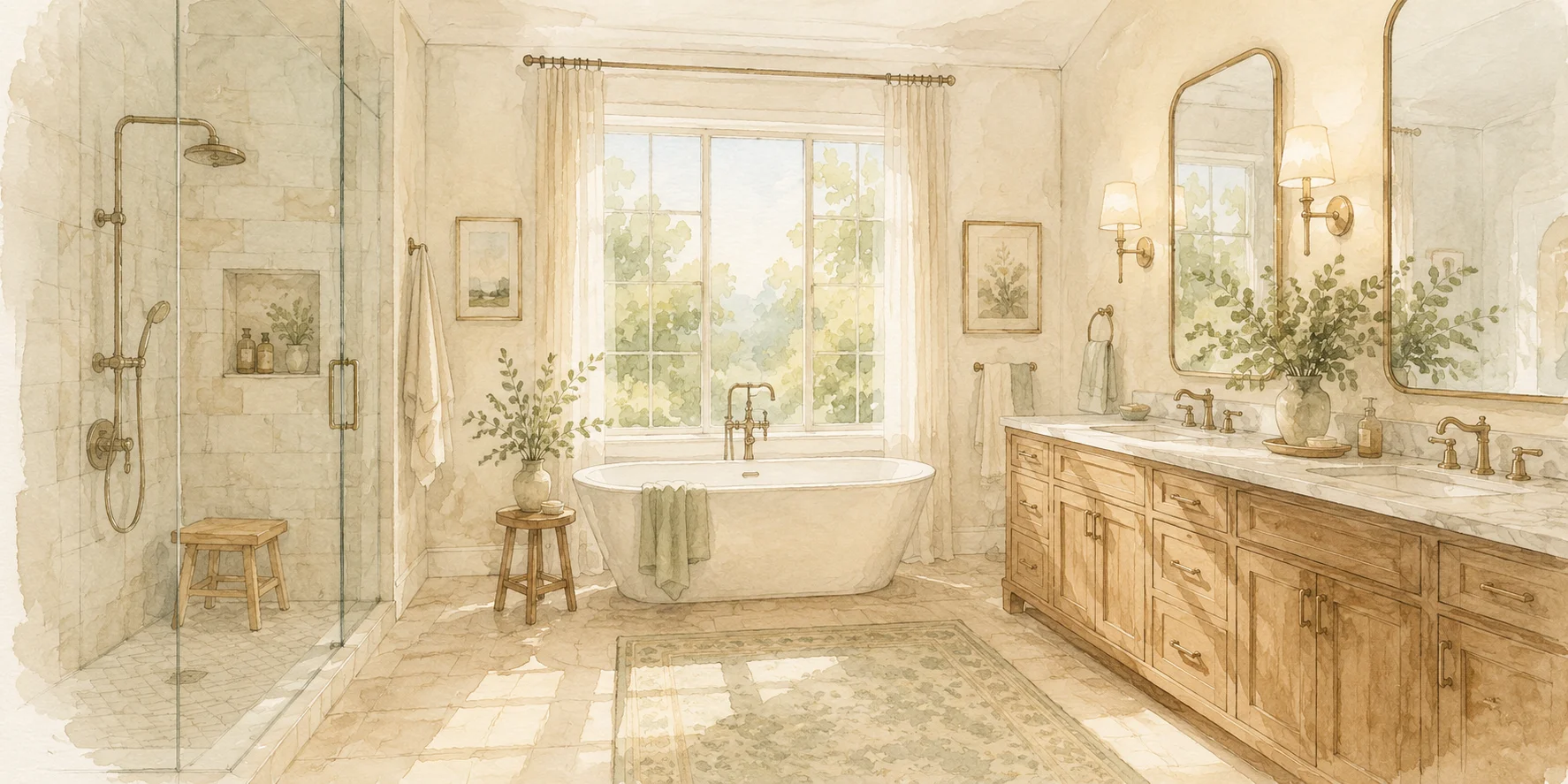 Six Popular Master Bathroom Floor Plans
